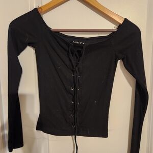 Womens aeropostale long sleeve shirt. XS brown.